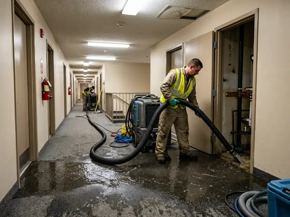 multi-unit-apartment-hallway-f-005 — frequently asked questions, Emergency Burst Pipe Water Extraction & Removal in Morrilto…